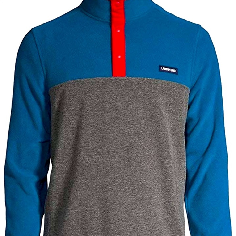 Lands End 1/4 zip fleece, soft and warm